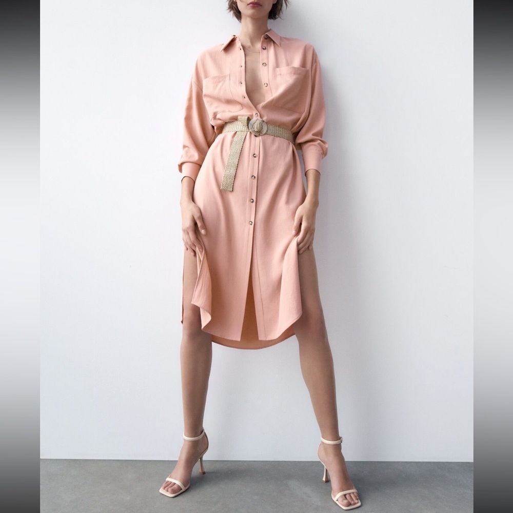 ZARA Belted Oversized Dress